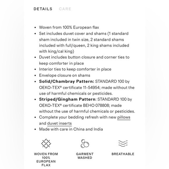 Quince European Linen Duvet Cover - Picture 5 of 5